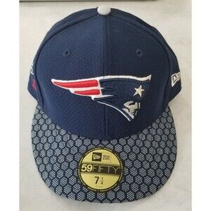 New England Patriots logo New Era 59FIFTY fitted hat size 7 1/4 nwt READ